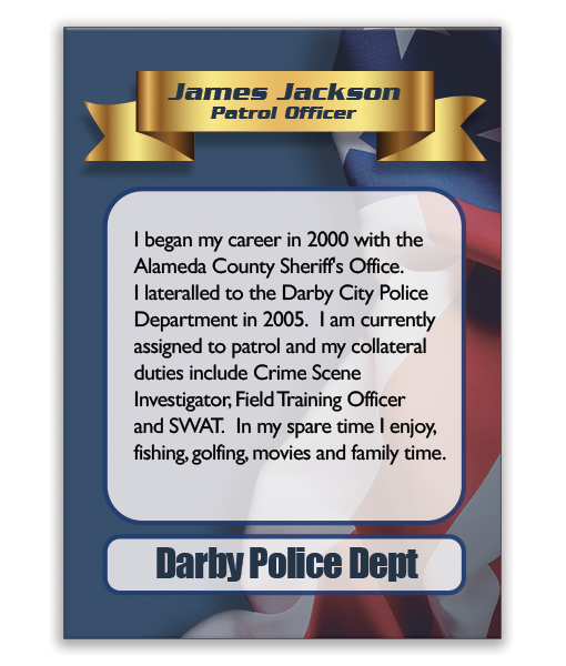 Police Trading card Back