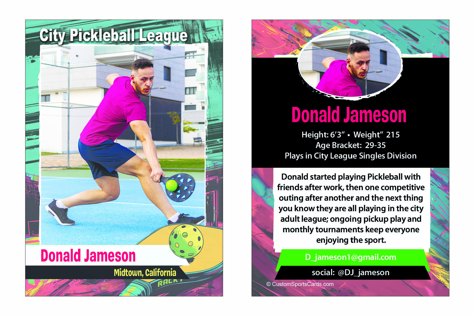 Custom Pickleball card