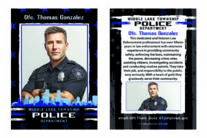 Custom police trading cards