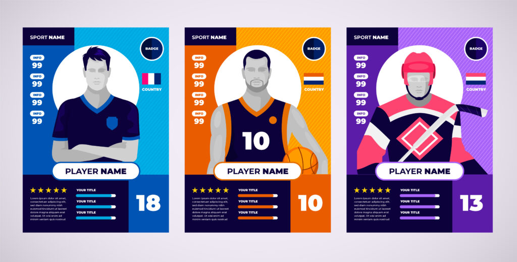 Custom sports trading cards