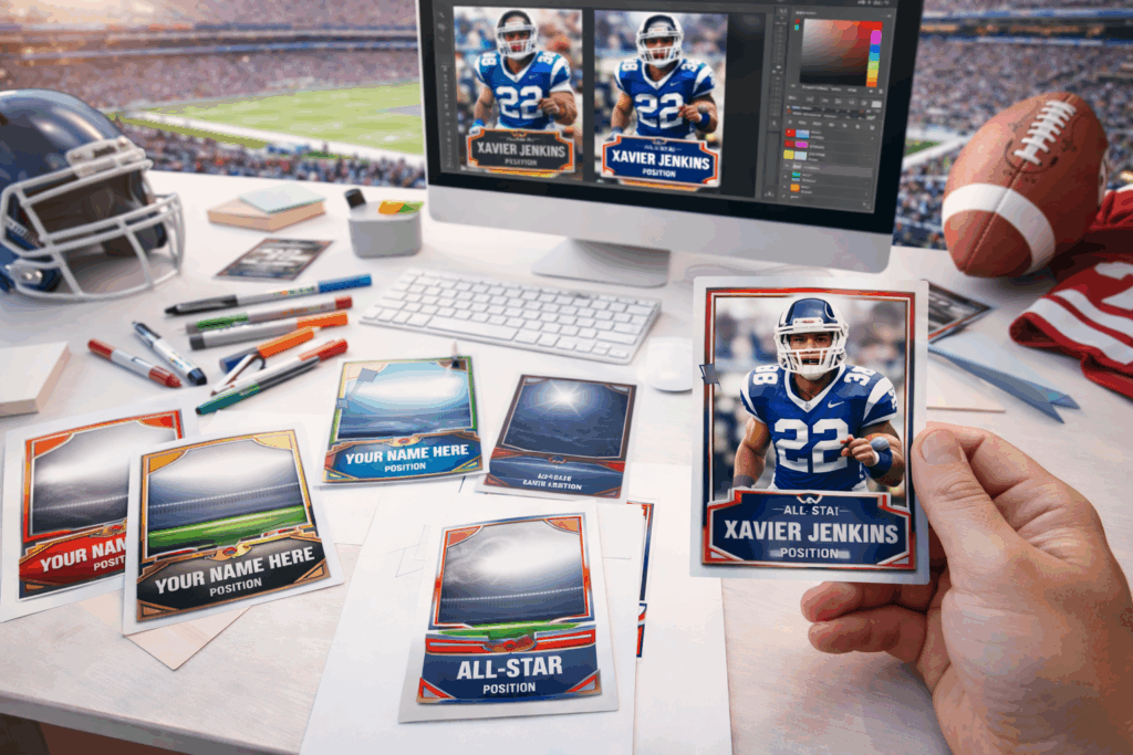 Creating Football Trader Cards
